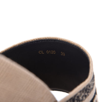 Christian Dior Oblique D-Way Platform Sandal 39 Black Creme 9 of 9