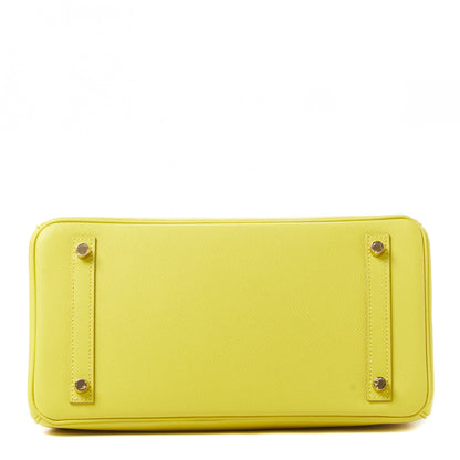 Hermes Epsom Birkin 30 Lime 6 of 32