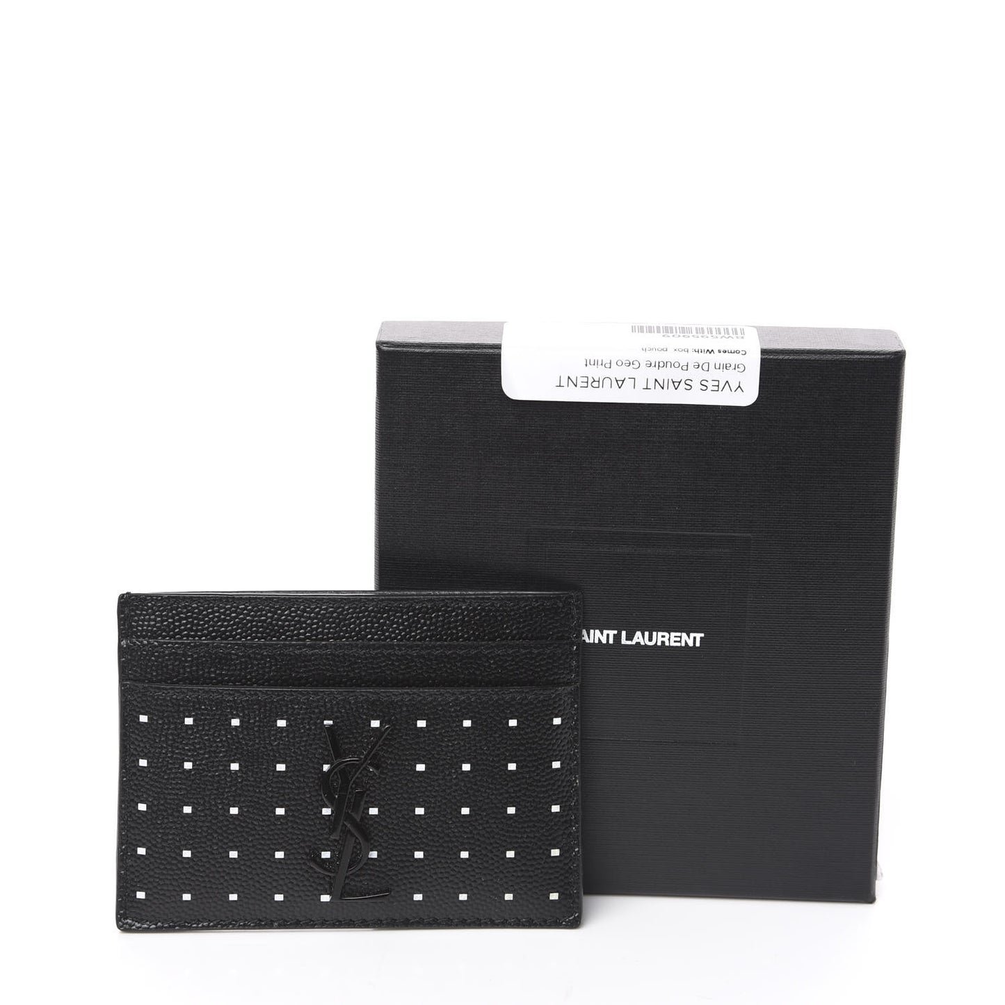 Grain De Poudre Geo Print Monogram Credit Card Case Black White