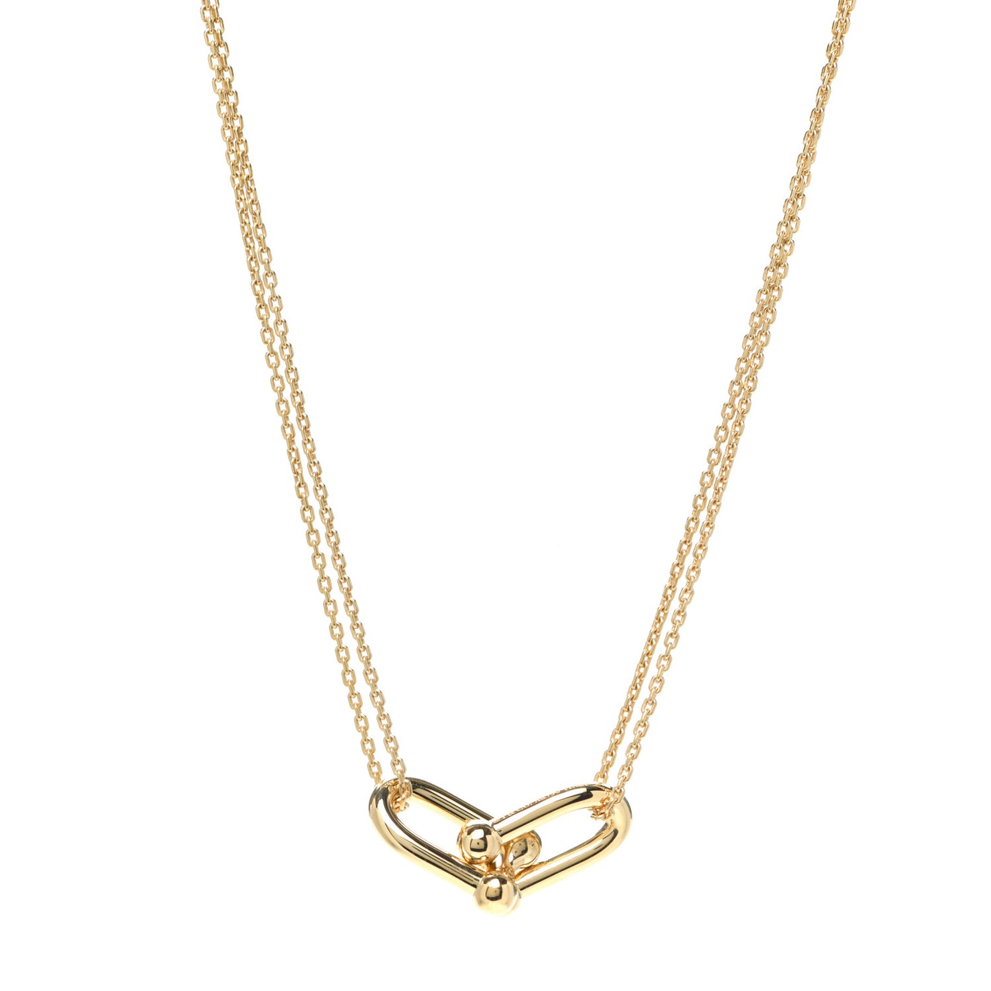 18K Yellow Gold HardWear Double Link Pendant Necklace