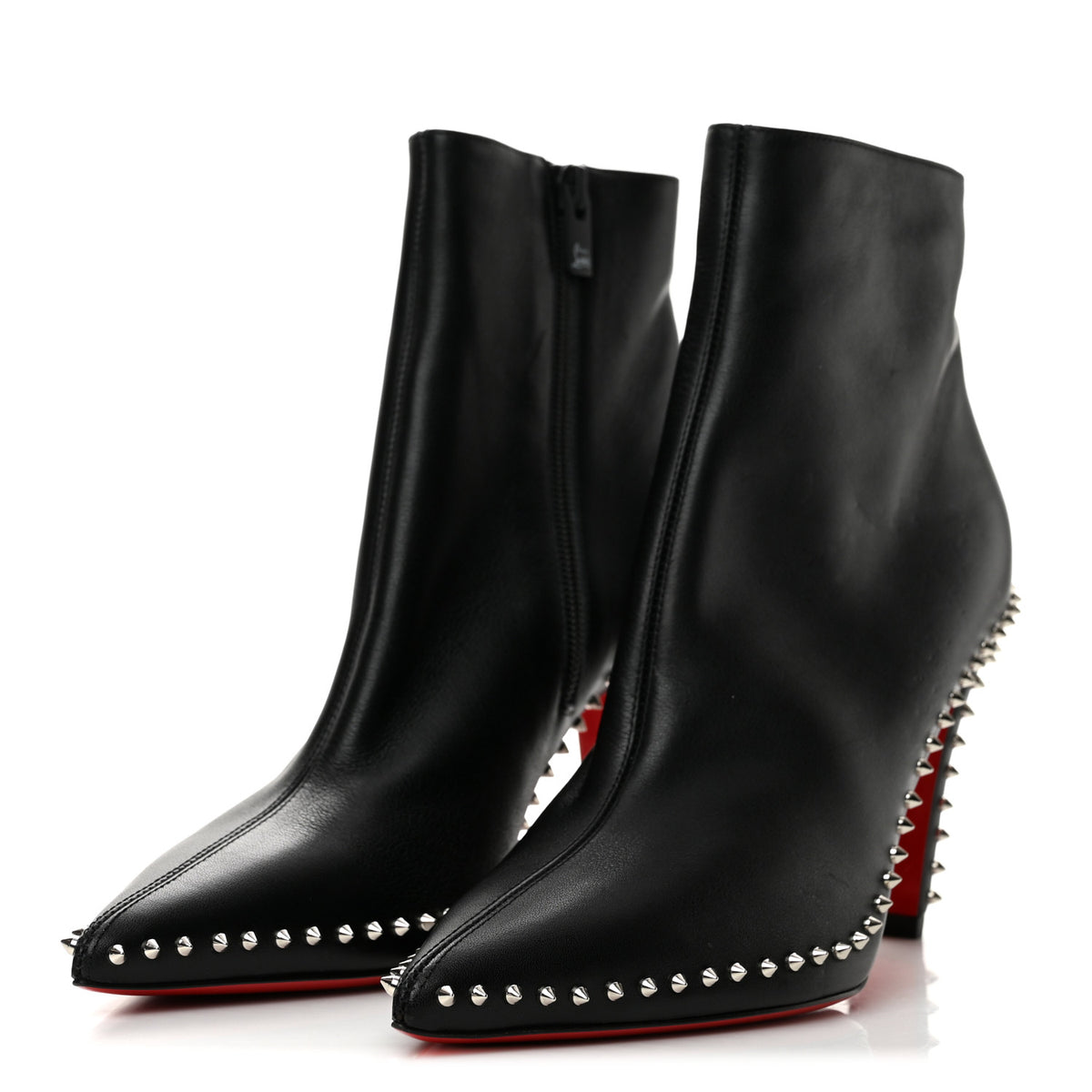 Christian Louboutin Calfskin Hongroise 85 Ankle Boots 38.5 Black 4 of 8