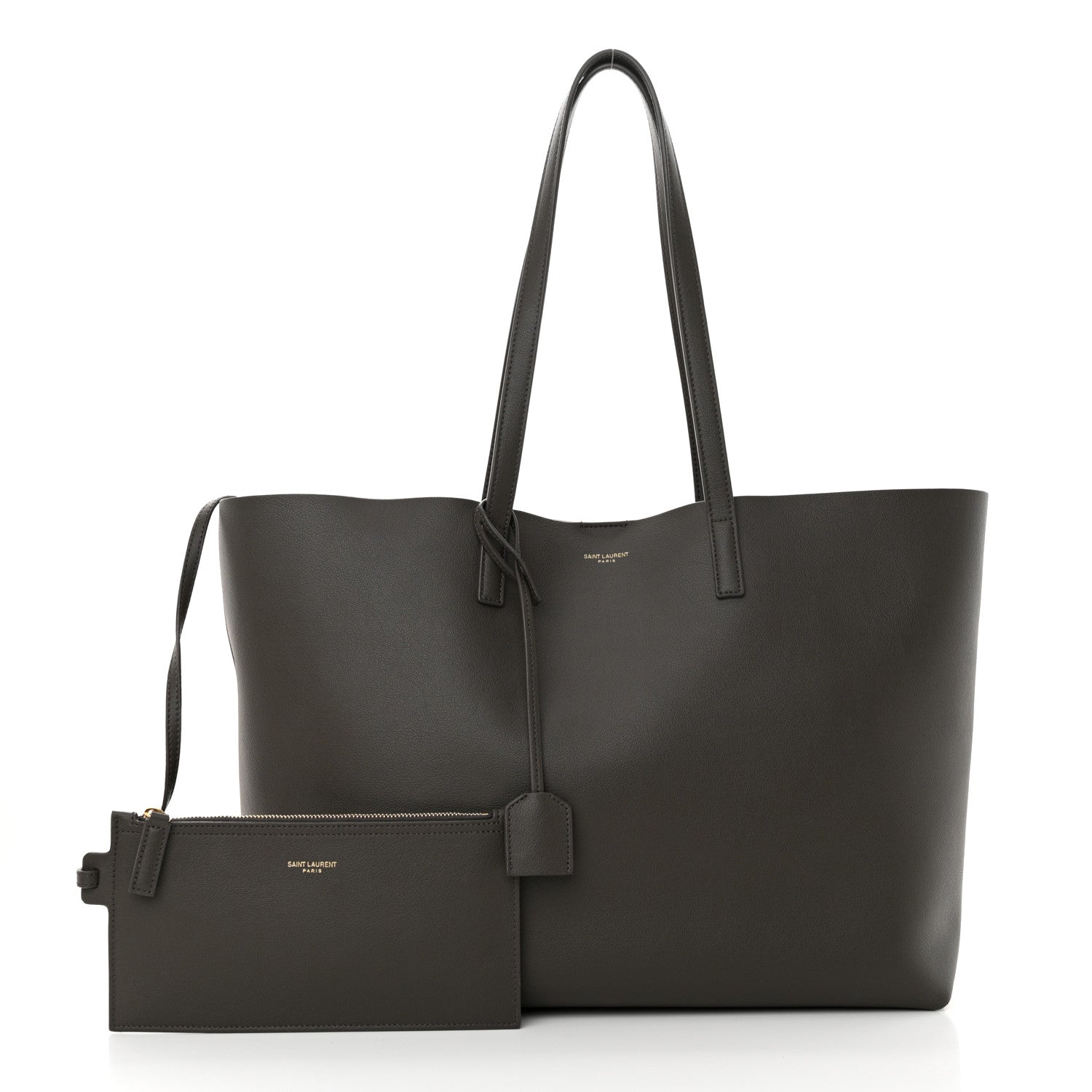 Saint Laurent Calfskin Large Shopping Tote Pebble 3 of 11