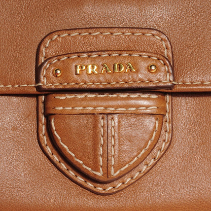 Prada City Calf Long Wallet Caramel 9 of 9