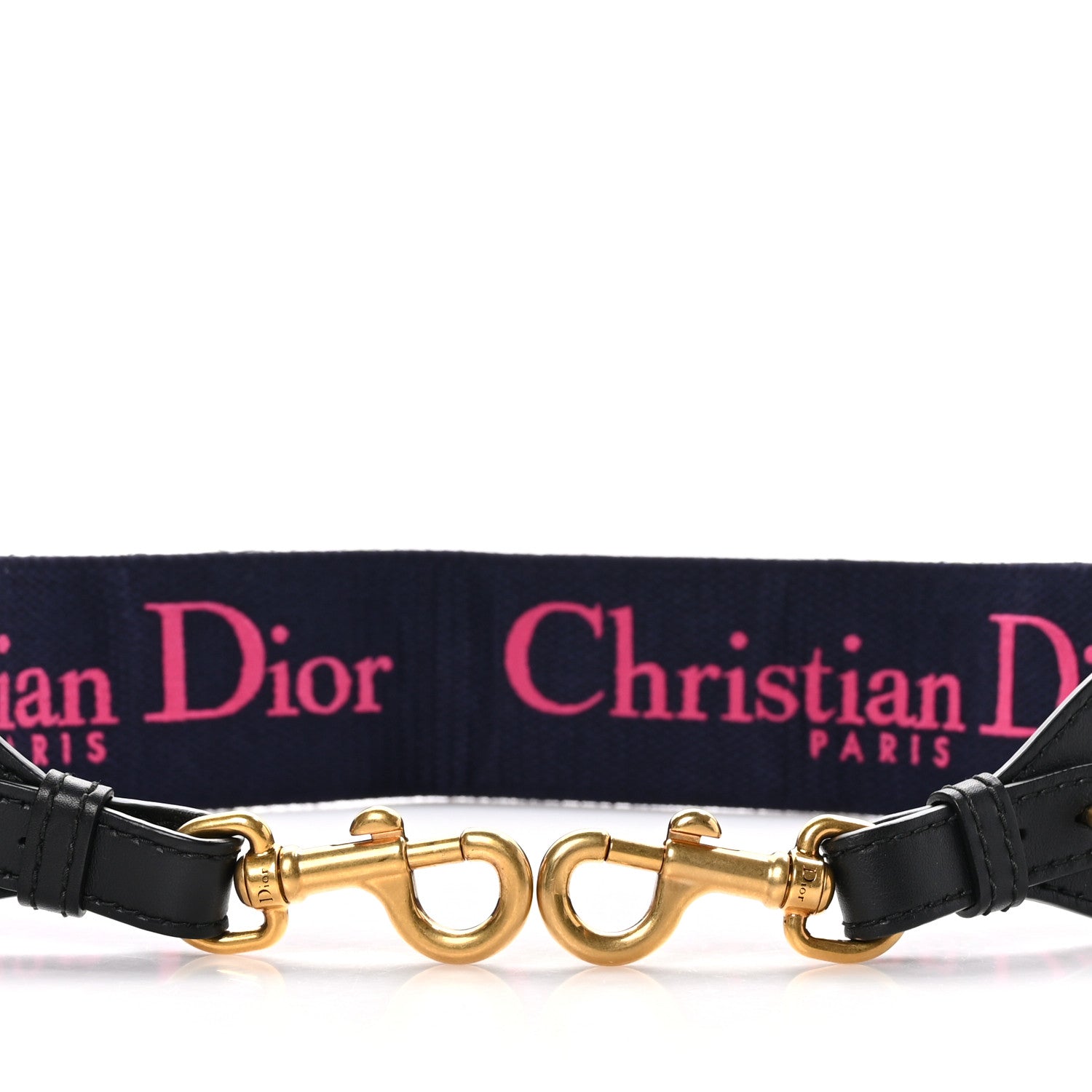 Christian Dior Canvas Embroidered Shoulder Strap Fuchsia Bleu 3 of 4