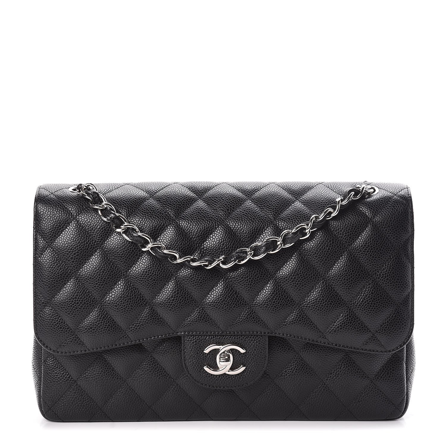 Chanel Caviar Quilted Jumbo Double Flap Black 1 of 10