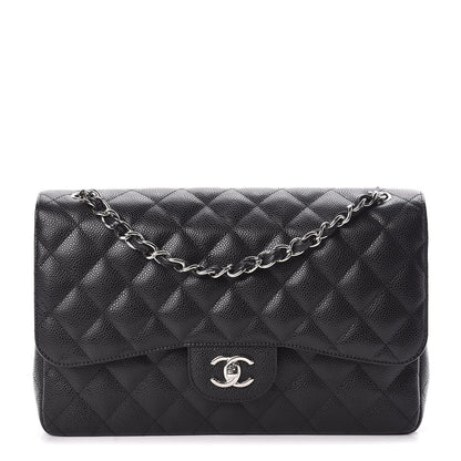 Chanel Caviar Quilted Jumbo Double Flap Black 1 of 10