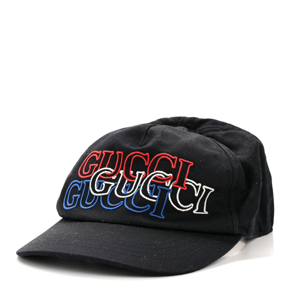 Gucci Cotton Embroidered Baseball Hat S Blue Red White 1790318