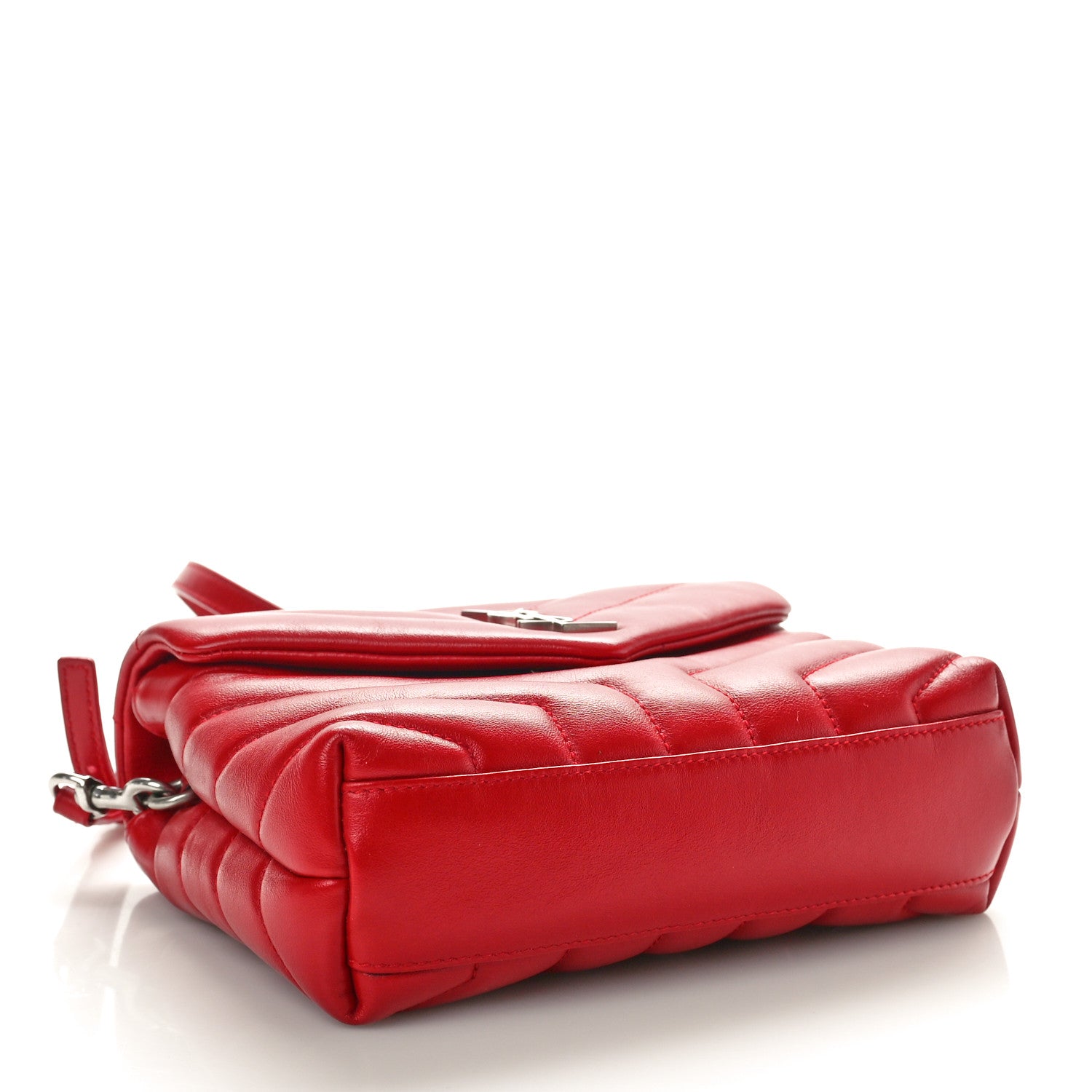 Saint Laurent Calfskin Y Quilted Monogram Toy Loulou Crossbody Bag Rouge Eros 4 of 10