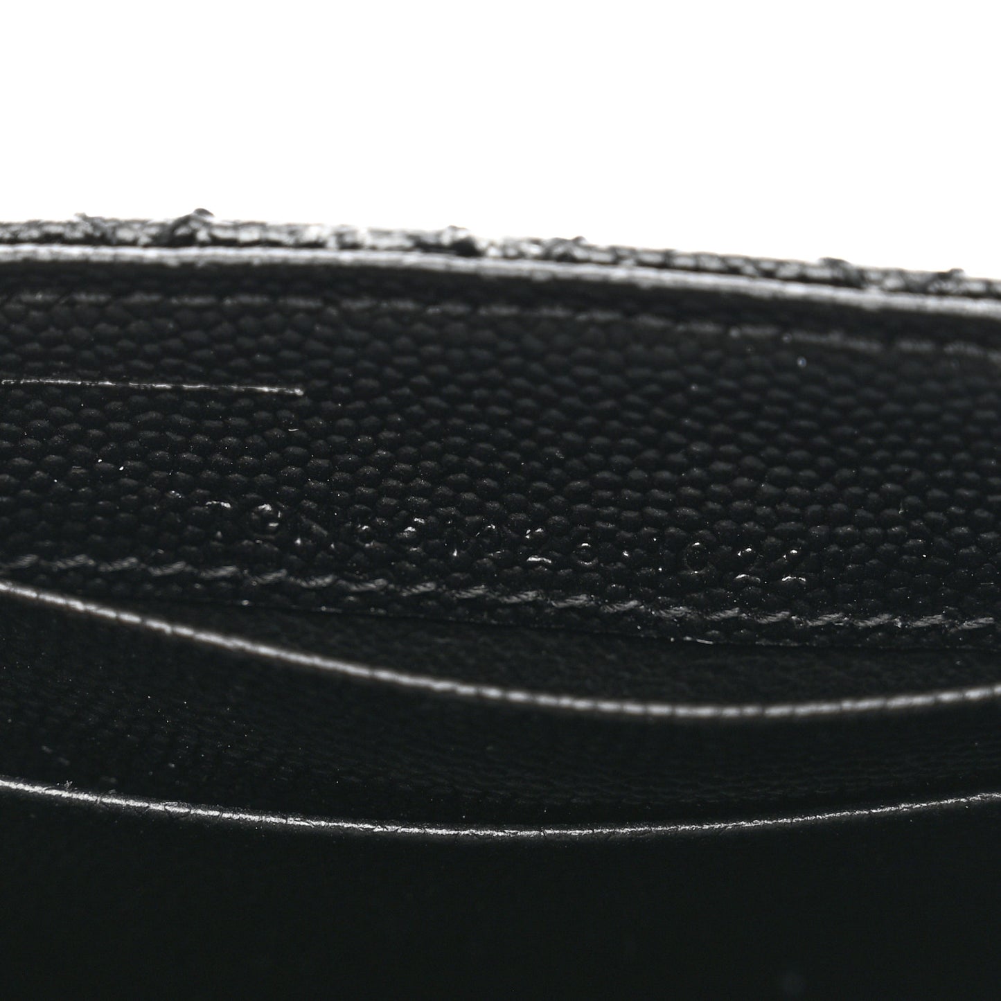 Grain De Poudre Textured Mixed Matelasse Triquilt Small Monogram Envelope Wallet Black