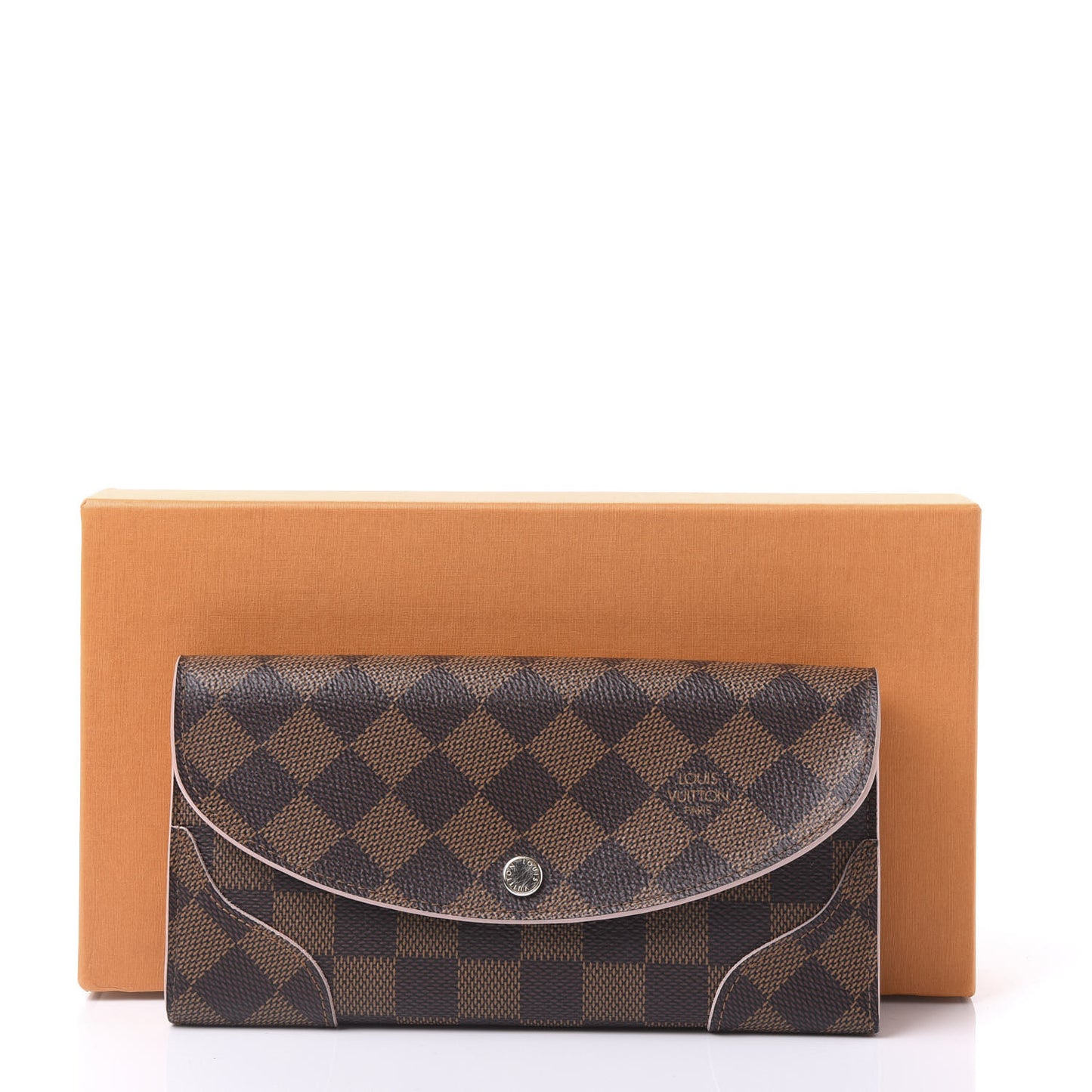 Damier Ebene Caissa Wallet Rose Ballerine