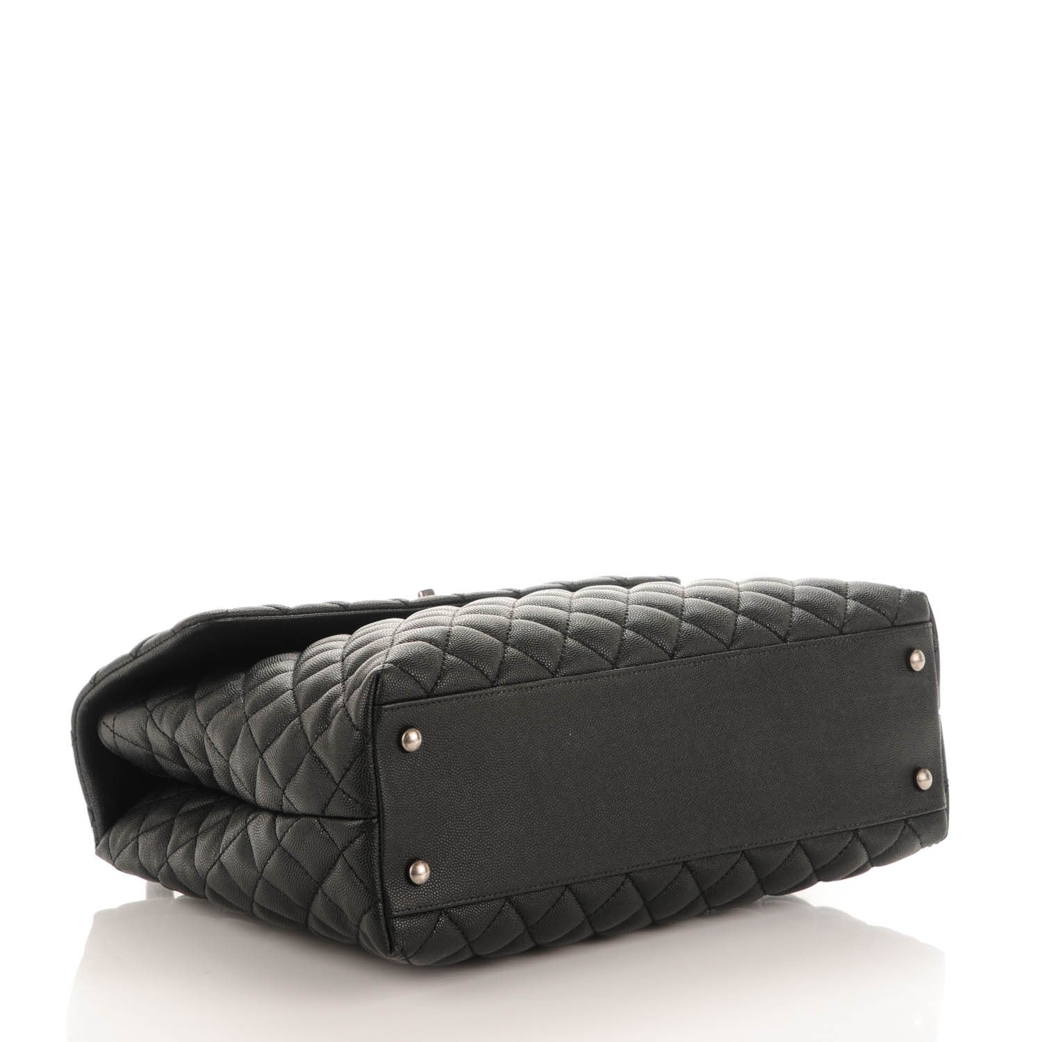 Chanel Caviar Quilted Large Coco Handle Flap Black 4 of 8