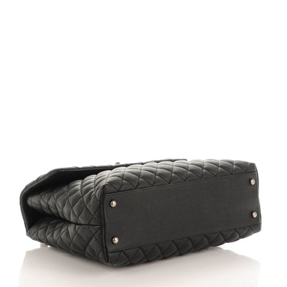 Chanel Caviar Quilted Large Coco Handle Flap Black 4 of 8