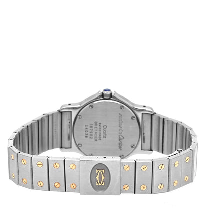 Cartier Stainless Steel 18K Yellow Gold 29mm Santos Octagon Quartz Watch 3 of 4