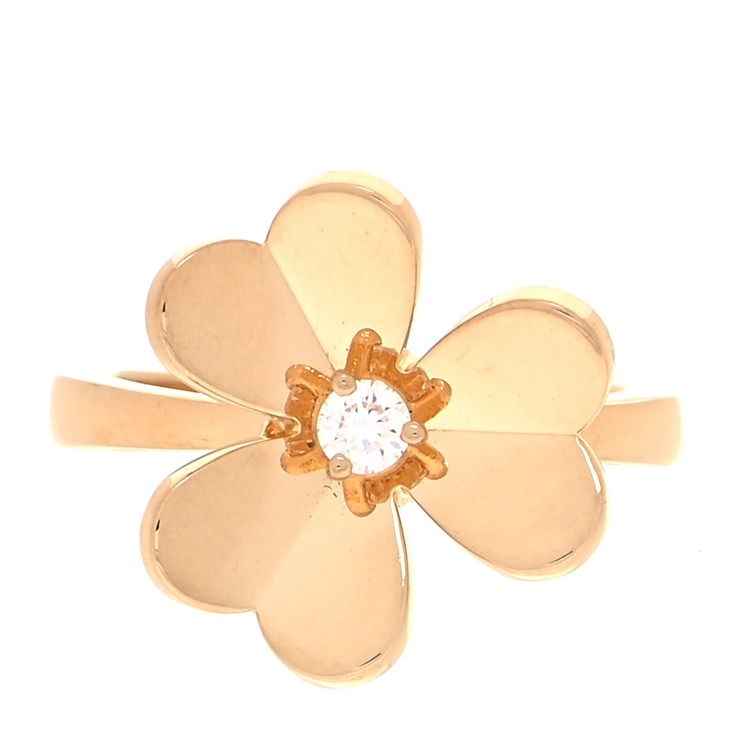 18K Yellow Gold Diamond Small Frivole Ring 51 5.75