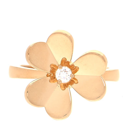 Van Cleef & Arpels 18K Yellow Gold Diamond Small Frivole Ring 51 5.75 1 of 5