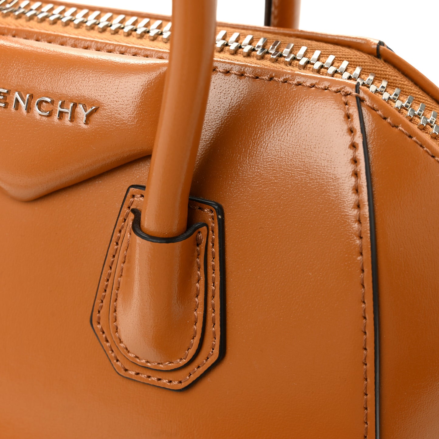 Shiny Lord Calfskin Mini Antigona Tan