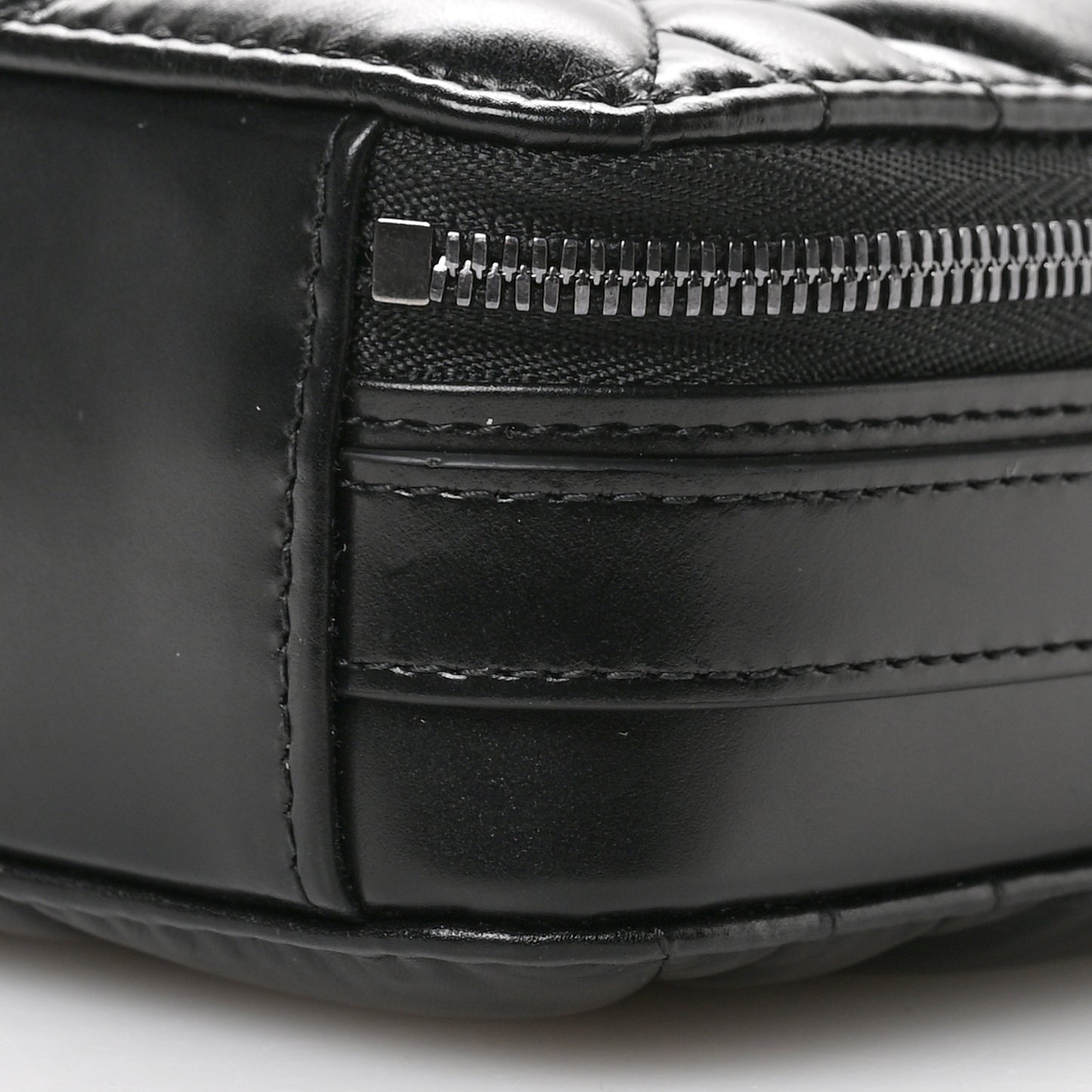 Calfskin Macrocannage Caro Box Bag Black