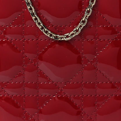 Christian Dior Patent Cannage Lady Dior Phone Holder Red 7 of 10