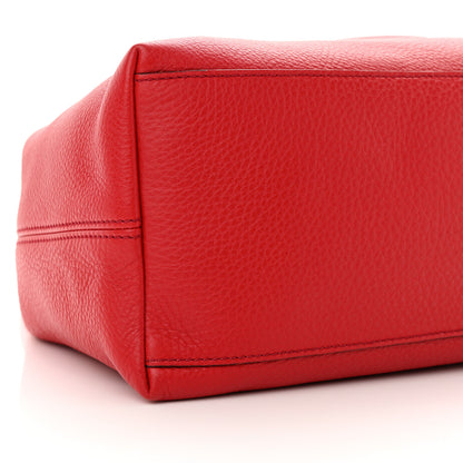 Gucci Pebbled Calfskin Medium Soho Chain Shoulder Bag Tabasco Red 9 of 10