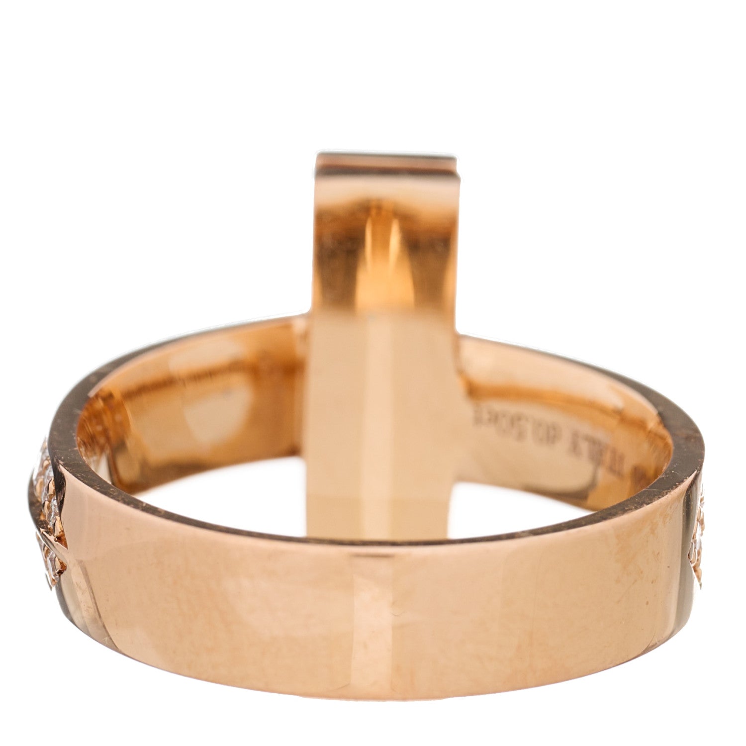 Tiffany 18K Rose Gold Diamond Wide T T1 Wide Ring 52 6 3 of 6