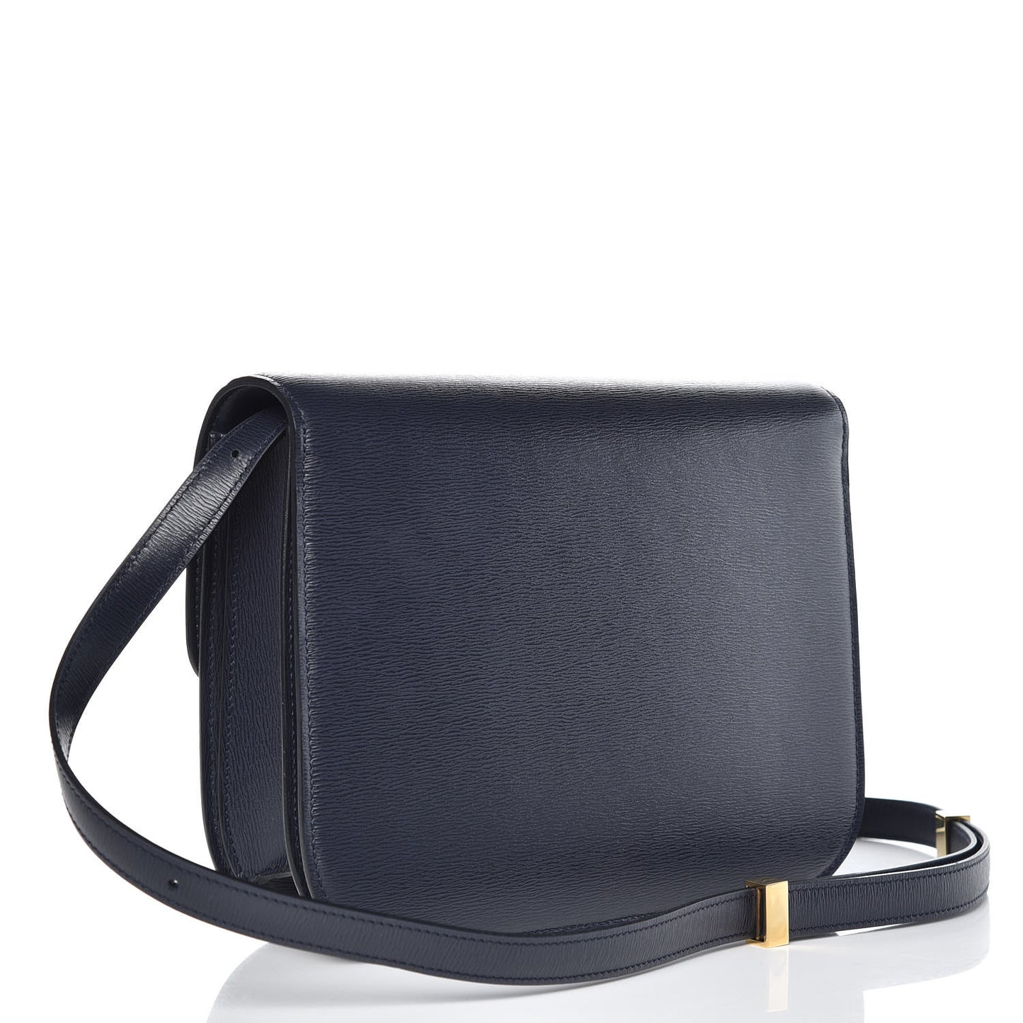 Liege Calfskin Medium Classic Box Flap Bag Dark Blue