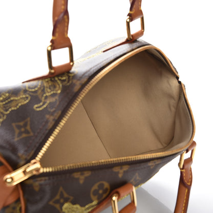 Louis Vuitton Monogram Dentelle Speedy 30 Gold 6 of 7