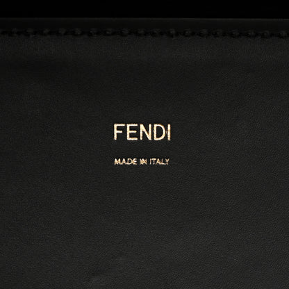 Fendi Vitello King Plexiglass Elaphe Python Print Logo Medium Fendi Sunshine Shopper Tote Dark Asphalt 5 of 12