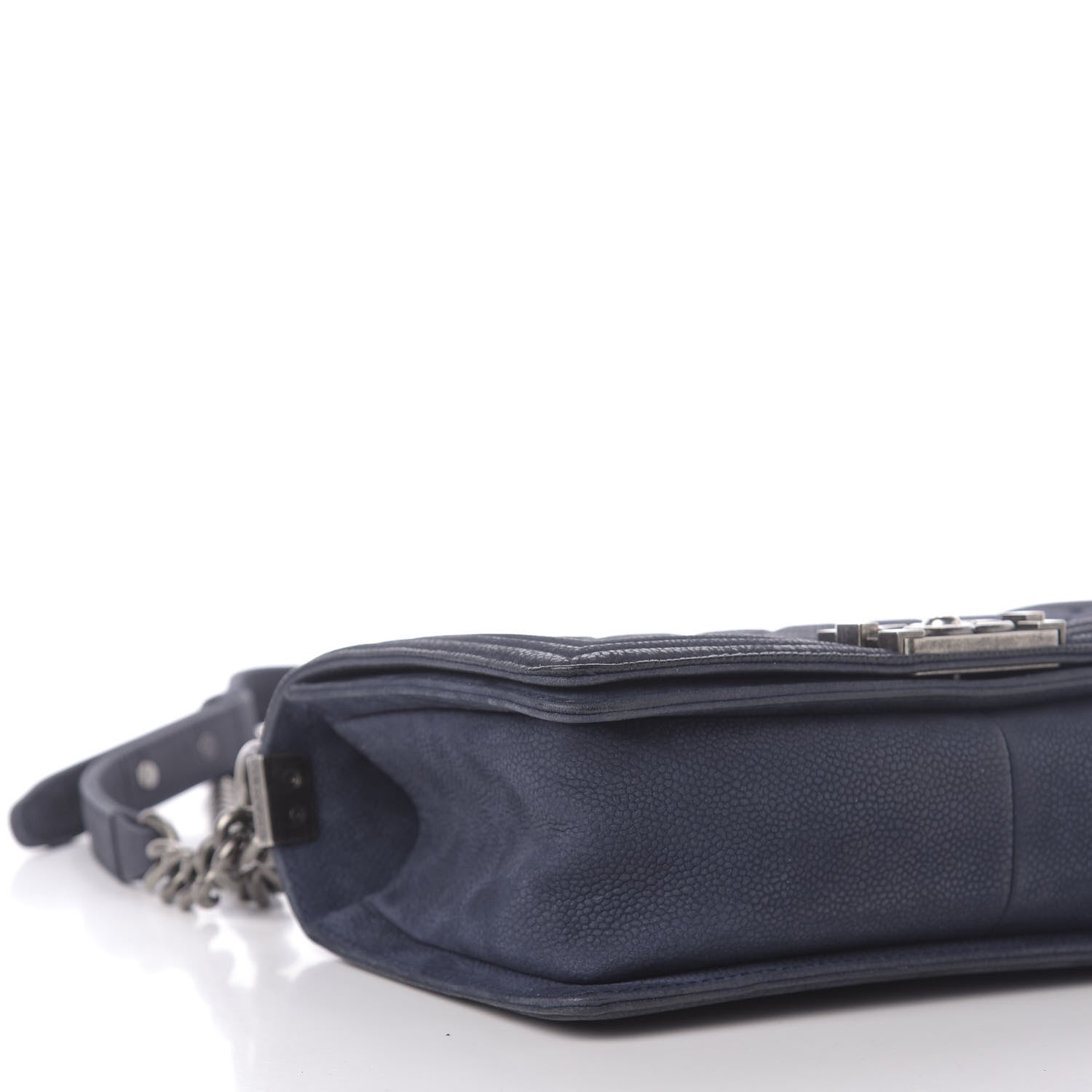 Chanel Iridescent Caviar Quilted Medium Boy Flap Dark Blue 7 of 12