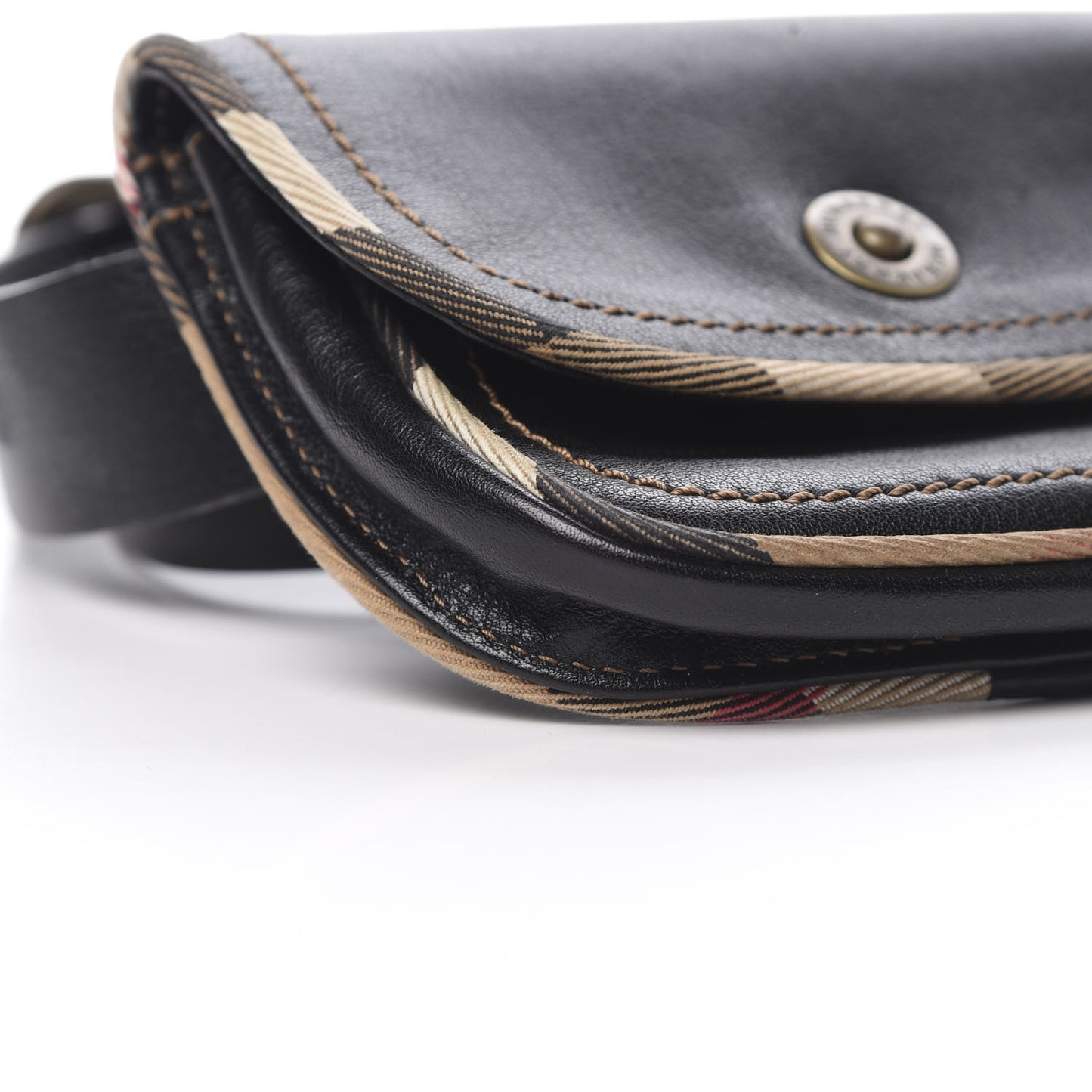 Calfskin Nova Check Small Bum Bag Black