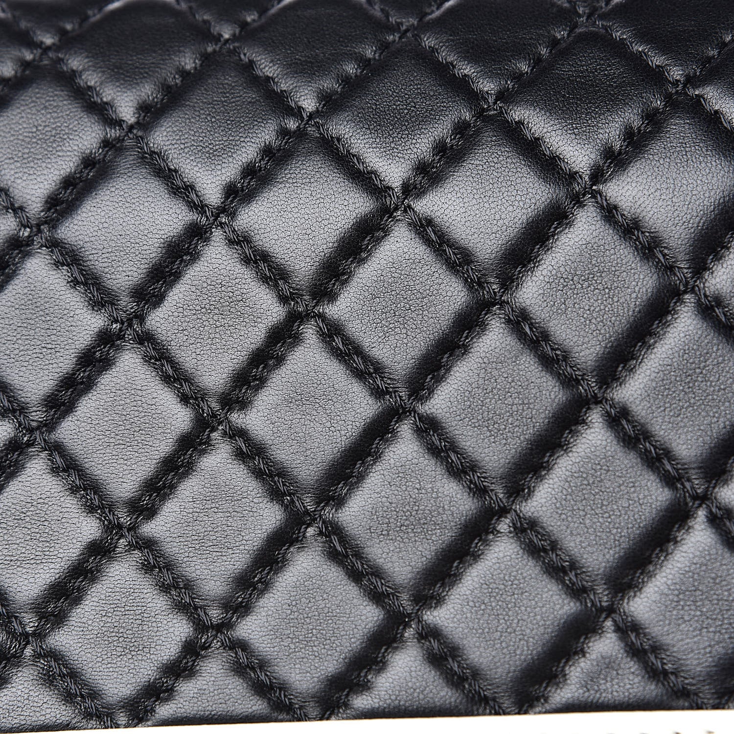 Chanel Lambskin Quilted Medium Boy Flap Black White 16 of 16