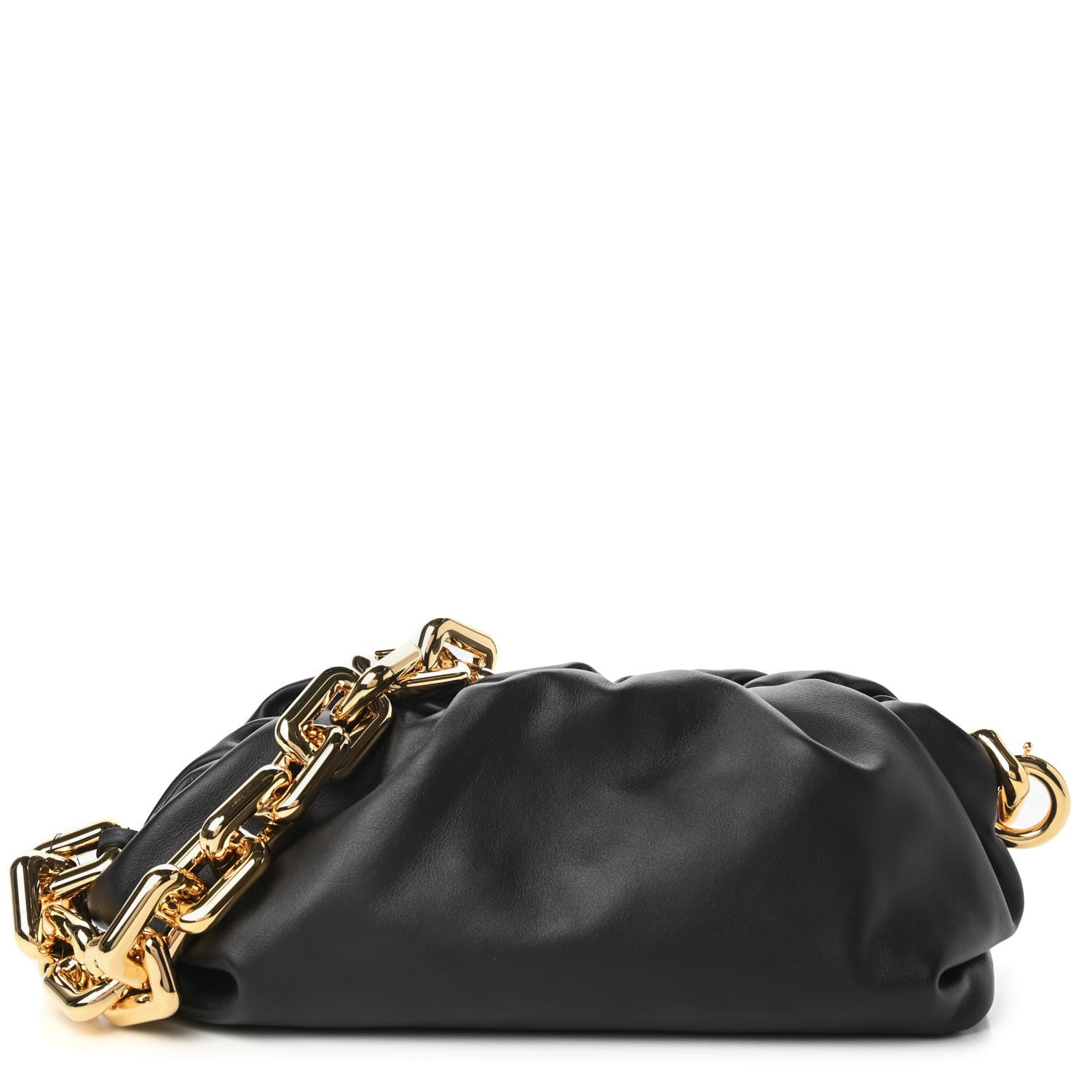 Bottega Veneta Calfskin The Pouch Chain Black 1 of 10
