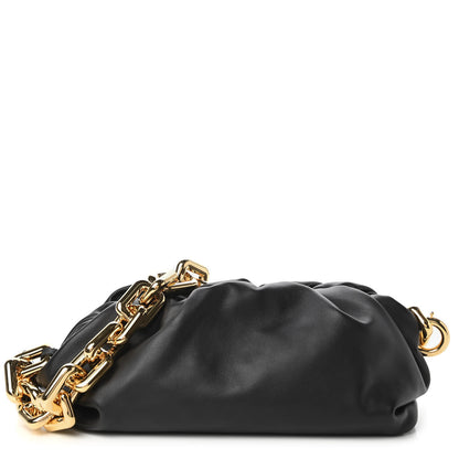 Bottega Veneta Calfskin The Pouch Chain Black 1 of 10