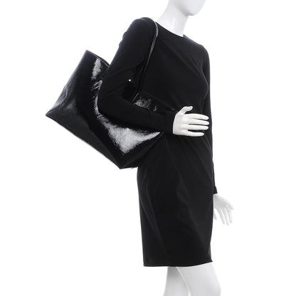 Saint Laurent Patent Calfskin Large Shopping Tote Black 2 of 9