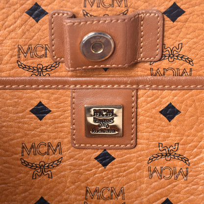 MCM Visetos Crocodile Embossed Medium Liz Shopper Tote Cognac 6 of 9