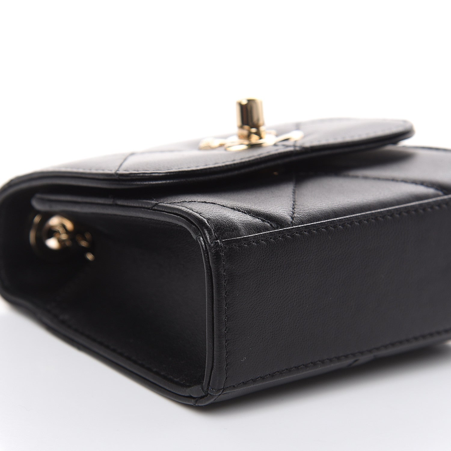 Chanel Lambskin Quilted Mini Trendy CC Chain Wallet Black 8 of 12