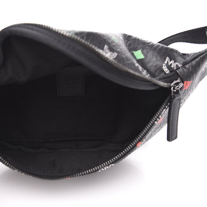 MCM Skyoptic Visetos Small Fursten Belt Bag Diamond Black 5 of 8