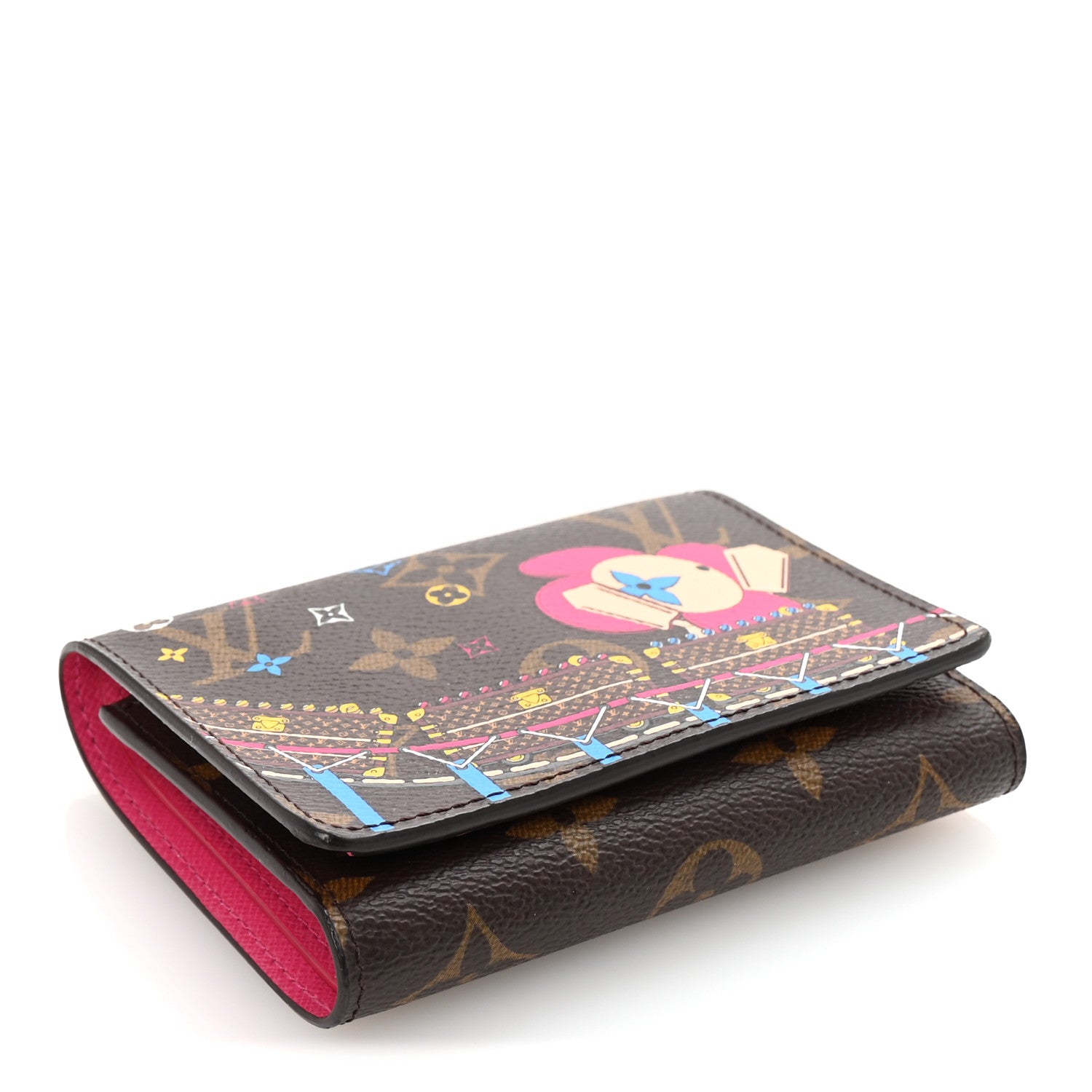 Louis Vuitton Monogram 2020 Christmas Animation Roller Coaster Victorine Wallet Pivoine 4 of 7