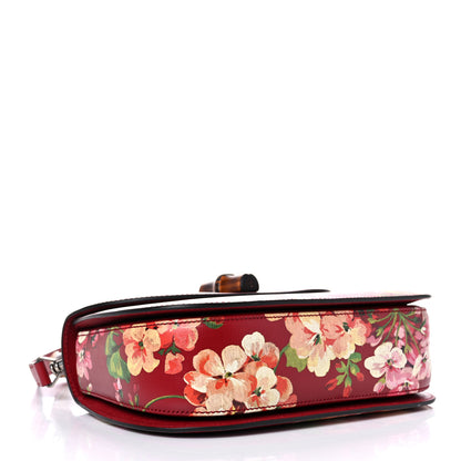 Gucci Shangai Calfskin Blooms Print Small Classic Bamboo Top Handle Bag Romantic Ceries Multicolor 5 of 10
