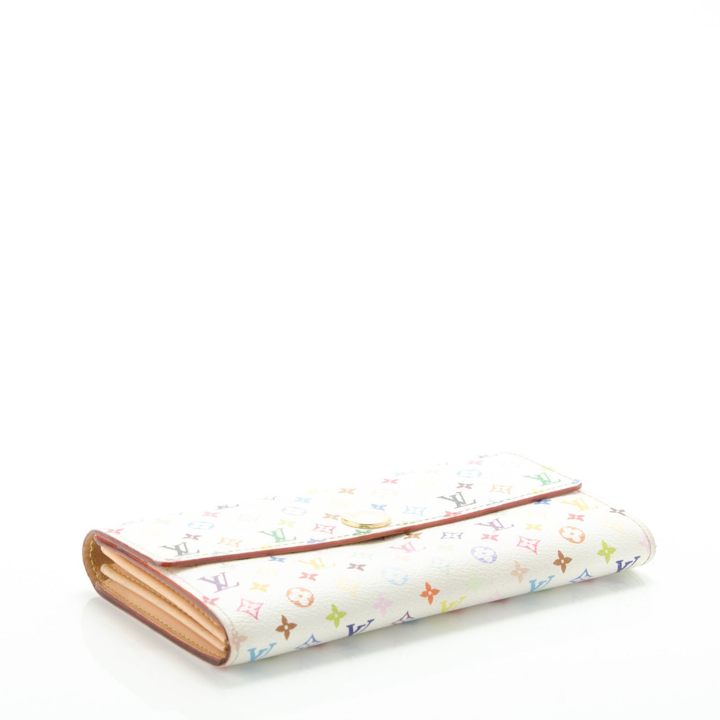 Monogram Multicolor Sarah Wallet White