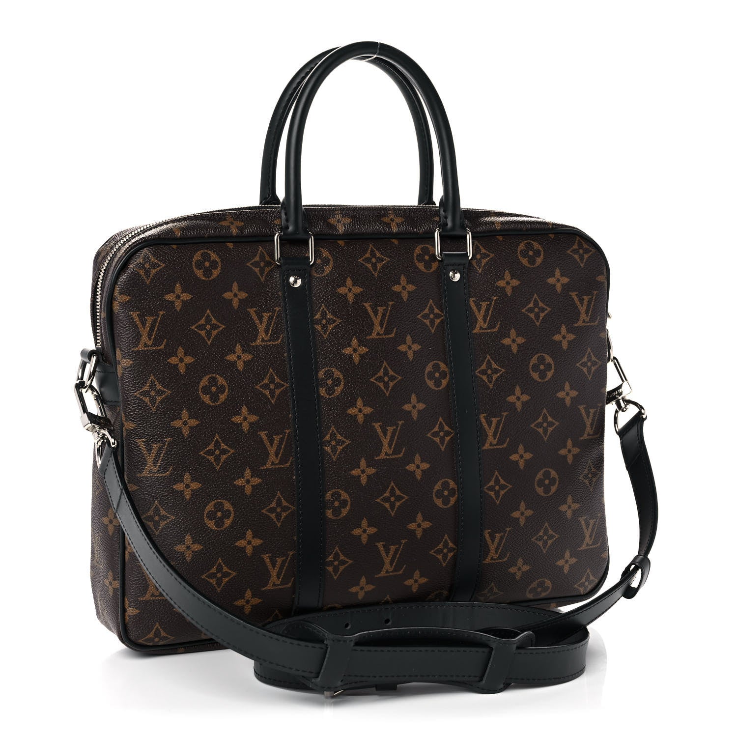 Louis Vuitton Monogram Macassar Porte-Documents Voyage PM 3 of 9