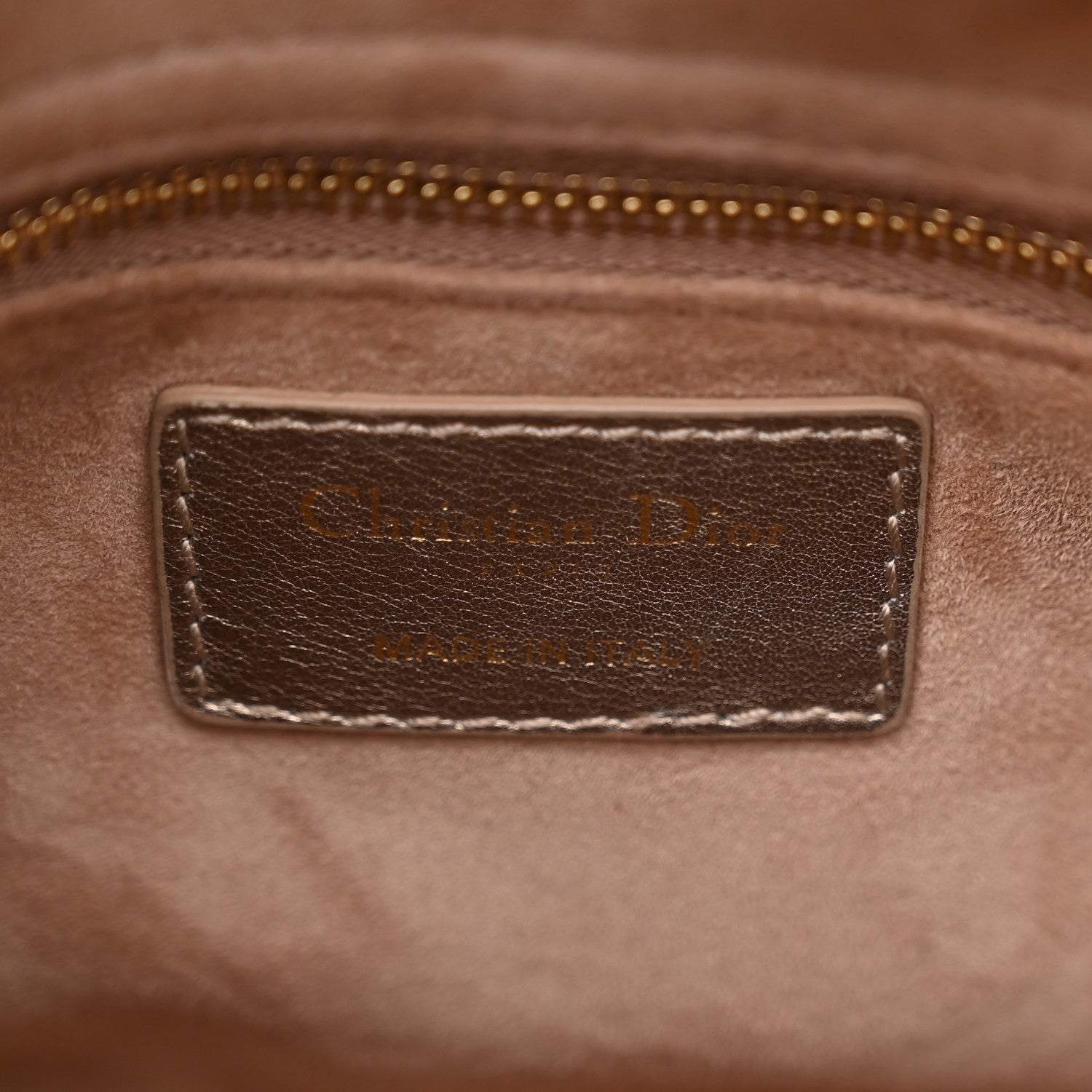 Christian Dior Metallic Lambskin Cannage Small My ABCDior Lady Dior Gold 6 of 11