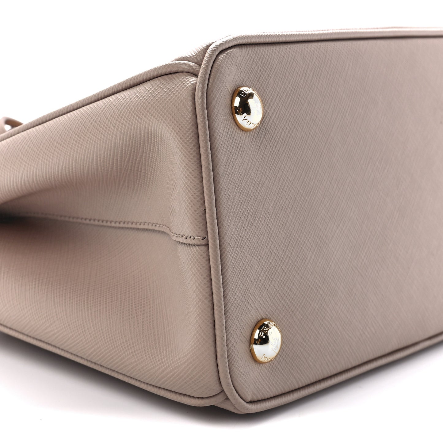 Saffiano Small Galleria Double Zip Tote Argilla