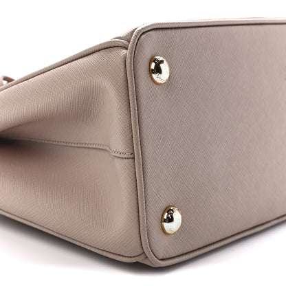 Prada Saffiano Small Galleria Double Zip Tote Argilla 11 of 12