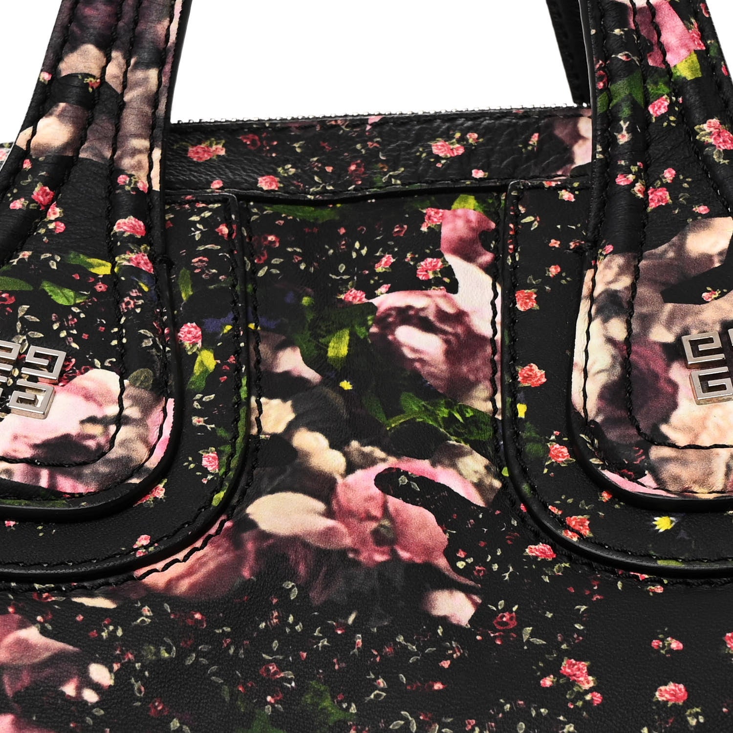 Givenchy Lambskin Roses Camouflage Print Medium Nightingale Black 8 of 10