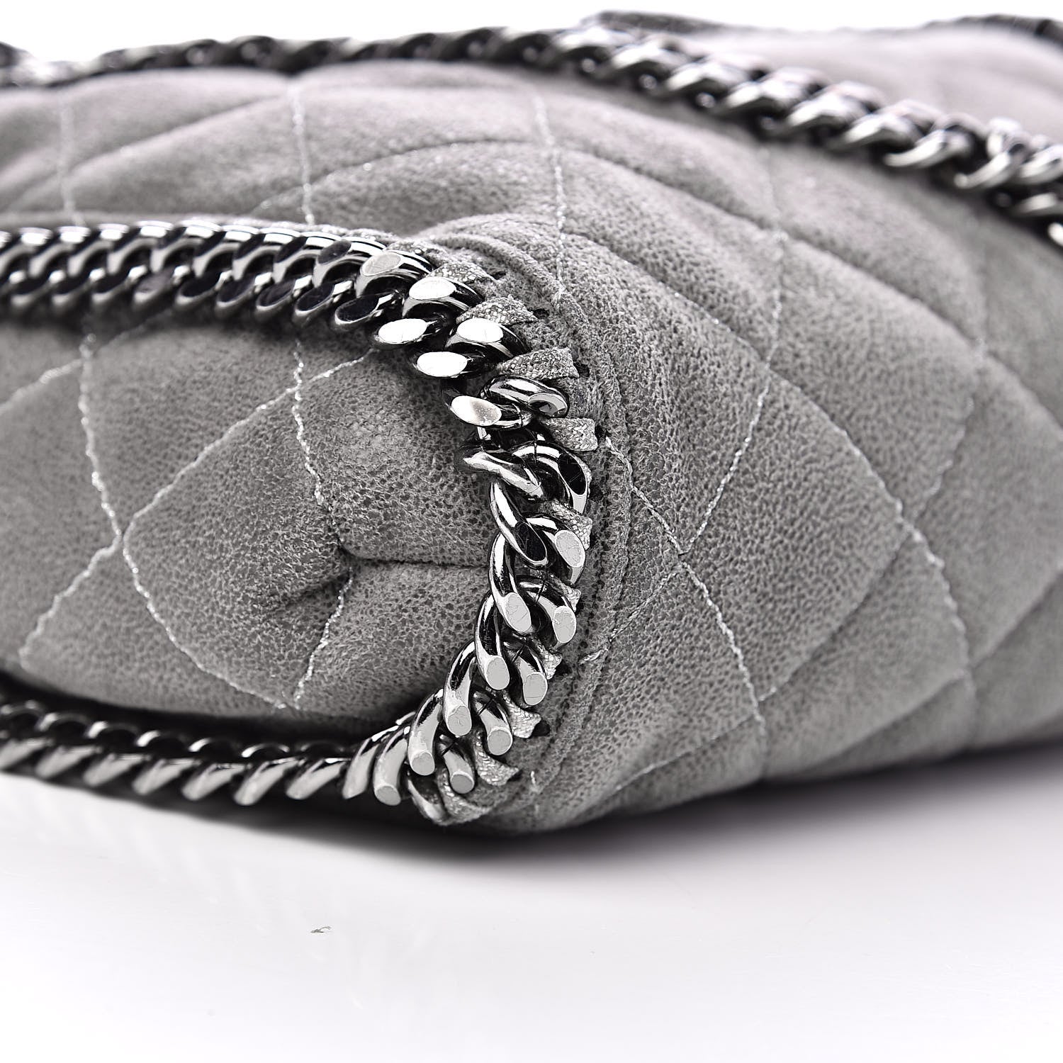 Stella McCartney Shaggy Deer Quilted Small Falabella Tote Grey 10 of 12