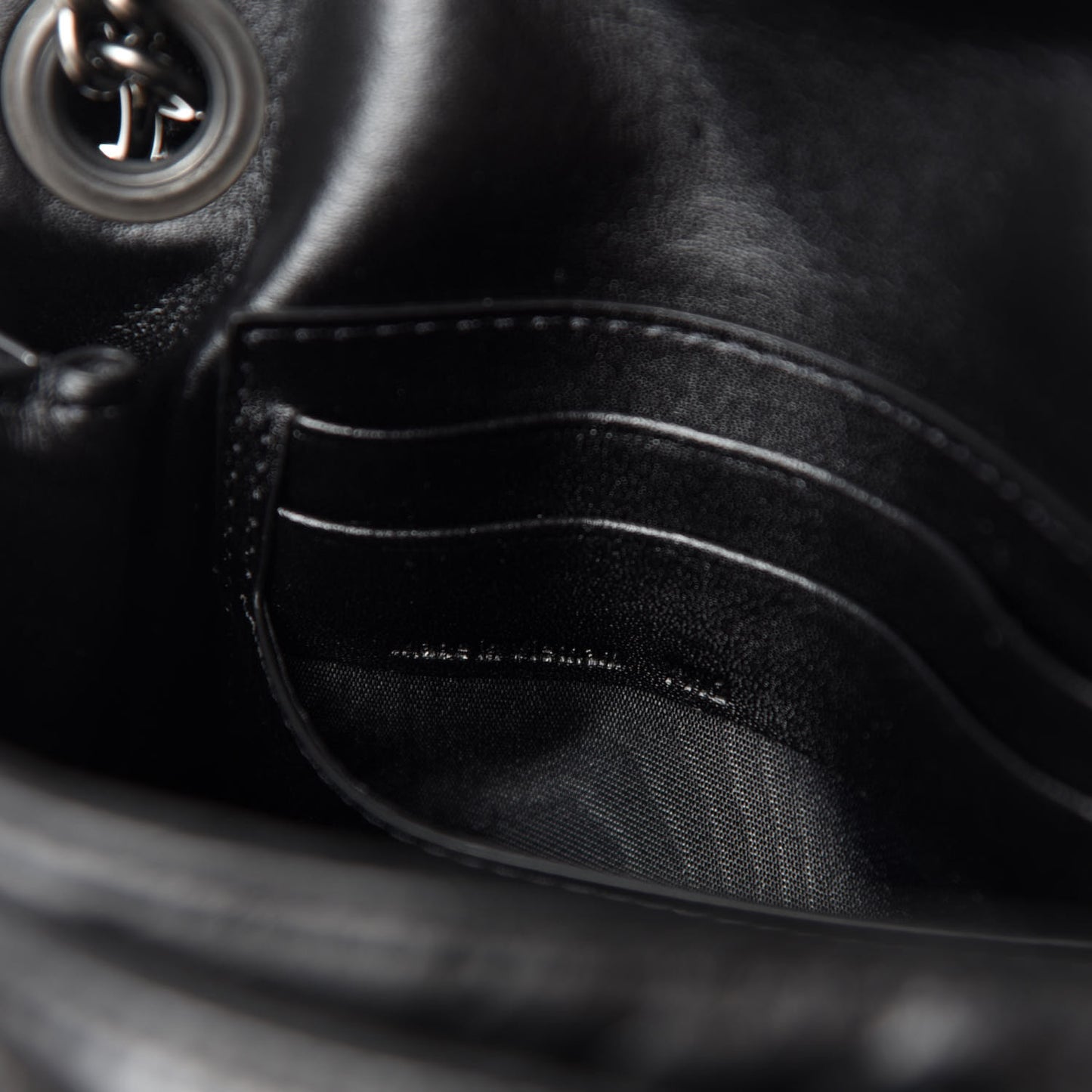 Shiny Calfskin Quilted Mini Darley Shoulder Bag Black