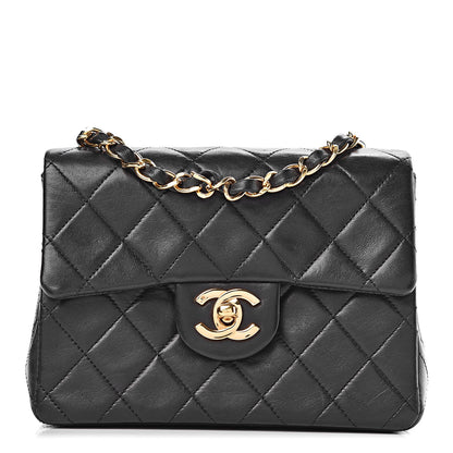 Chanel Lambskin Quilted Mini Square Flap Black 1 of 10