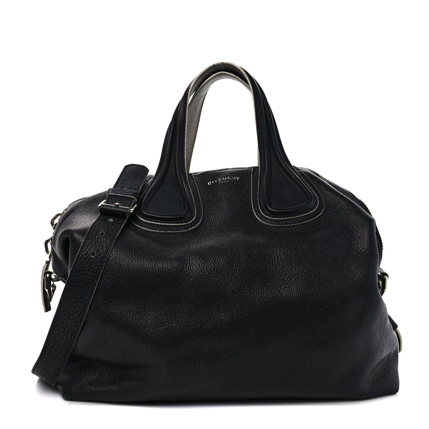 Waxy Grained Calfskin Medium Nightingale Black
