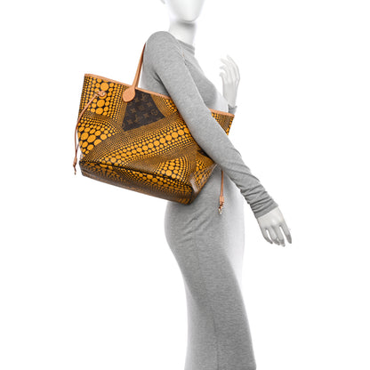 Louis Vuitton Monogram Kusama Waves Neverfull MM Yellow 2 of 11