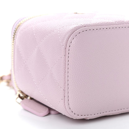 Chanel Caviar Quilted Mini Vanity Case With Chain Light Pink 7 of 8